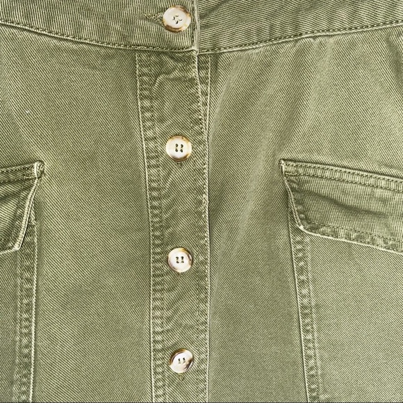 BDG UO SIZE SMALL GREEN DENIM MINI SKIRT WITH POCKETS - Picture 6 of 8